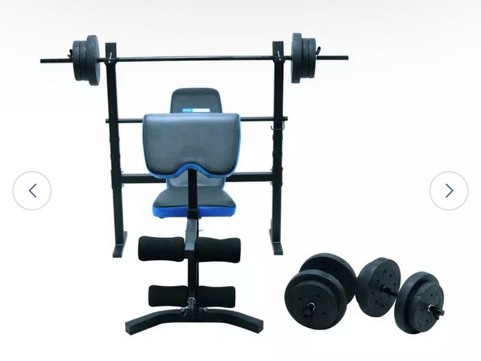 Pro Fitness Folding Workout Bench with Weights