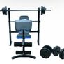 Pro Fitness Folding Workout Bench with Weights Image 2