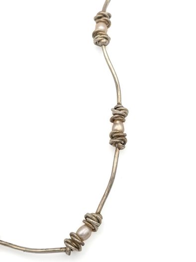 Vintage 925 Sterling Silver & Cultured Pearl Necklace