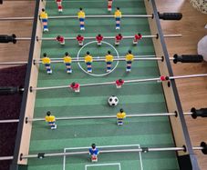 Football and air hockey table