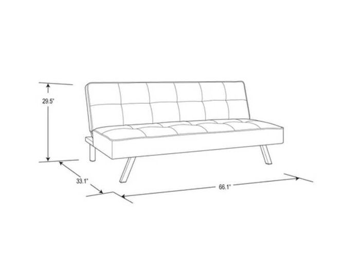 Grey velvet Folding 3 Seater Sofa free delivery