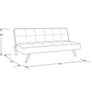 Modern Black 3Seater Sofa Bed, Festive Offer Image 3