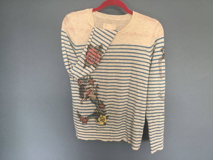 Zadig and Voltaire striped jumper with embellished detail
