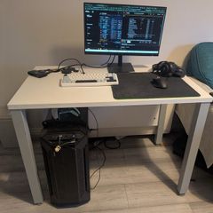 white office table