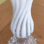 Vintage Opalique Glass Candlestick/Carisma Cologne Bottle Avon Empty Bottle 9.5" Image 3