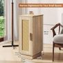 Slim Bedside Table Set of 2, Rattan Image 2