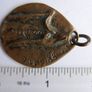 Antique Large 2" Catholic St. Brigitte Religious Pendant Image 9