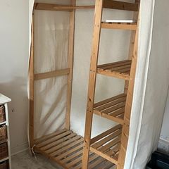 Wooden Canvas Wardrobe
