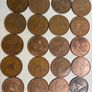 20 Irish 1 pence coins Image 4
