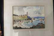 Original Watercolour of Dunure Castle by Robert Houston RSW (Framed)