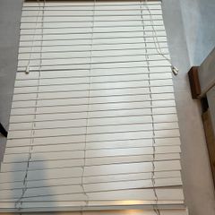 Cream wooden venetian blinds