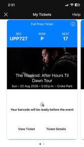 The weekend tickets