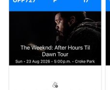 The weekend tickets