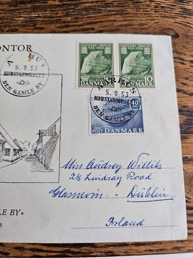 South Africa Unused Envelope and Stamp / Denmark Used Envelope and Stamps