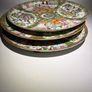Set of 3 Antique 19th C. Chinese Export Rose Medallion Plates Image 5