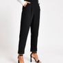 River Island Button waist Black Peg Trousers Image 2