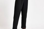 River Island Button waist Black Peg Trousers