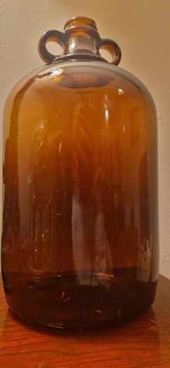 A Large Antique Scottish Amber Glass Demijohn 1920s UGB