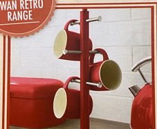mug tree and towel set retro