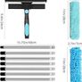 11FT(3.3m) Window Cleaning Equipment,Window Cleaner,Telescopic Window Squeegee Cleaner with Long Handle,2-in-1 window cleaning kit for Home, Shower, Car, RV, Upstairs Windows & Solar Panels Image 3