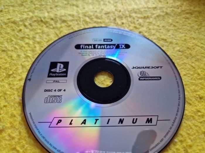 Disc 4 of 4 Final Fantasy IX PlayStation1 Ps1 PlayStation2 Ps2 Games Original