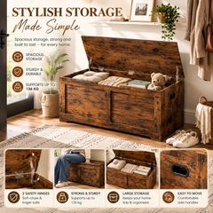 Storage Bench with Lift-Up Lid Storage Box