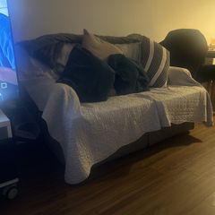 2 seater couch for free (throw included!) collection only