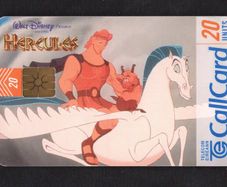 1997 Ireland 20 unit Disney's Hercules film (Gemplus GEM1) Call Card Used. Telecom Eireann card number 1198.