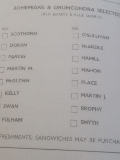 Bohs/Drums v Santos