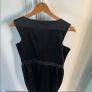 Black Satin Party Dress With Bow Image 2