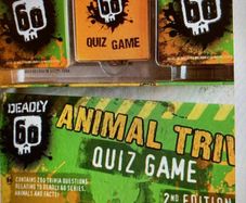 Rare Animal Trivia Card Quiz Game (Deadly 60)