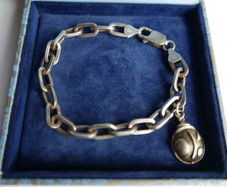 Vintage Sterling Silver 925 hallmarked Bracelet with LADYBIRD charm length 8" - 19,9g