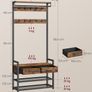 Coat Stand with Shoe Bench and two drawers Image 2