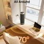 DREO 2000W Heater, 16 Inch Portable with 70 degrees Oscillation Electric Heater with Thermostat & Remote, 3-Mode 3-Speed, 12H Timer for Office Home,Gold Image 3