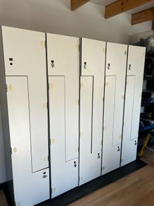 Tall lockers ideal for gym or helmet and bike gear storage