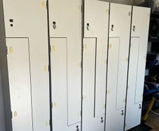 Tall lockers ideal for gym or helmet and bike gear storage