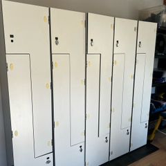 Tall lockers ideal for gym or helmet and bike gear storage