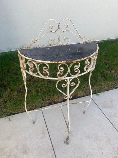 Vintage Console / Hall Table - Wrought Iron.