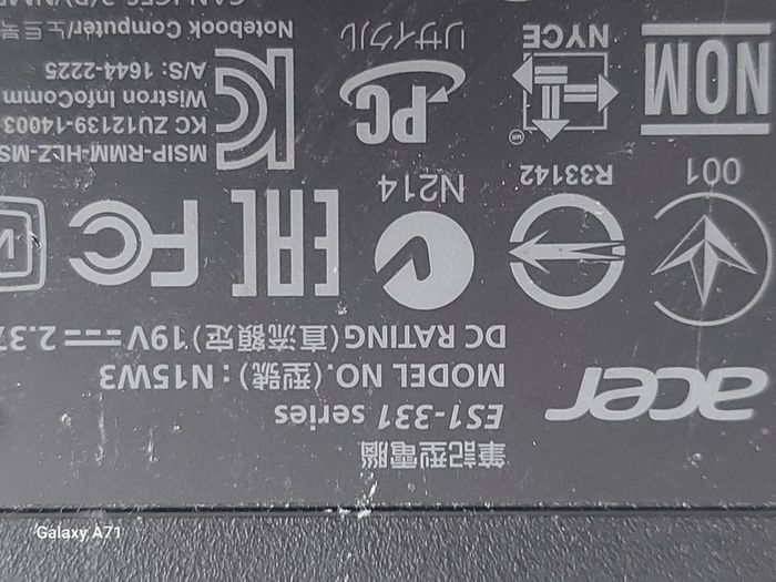 ACER Aspire ES 13 Model ES1-331-C7Z3. 4GB Ram, 32GB HDD, Windows 8, Intel Celeron CPU N3050, 1.6GHz. Chrome, VLC, etc