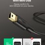 USB 2.0 A Male to Mini 5 Pin V3 Male Cable Image 3