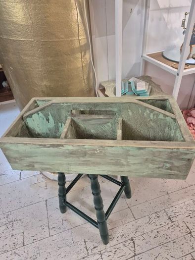 Vintage solid wood Tidy trough caddy