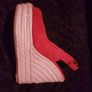 Gorgeous red suedette wedges Image 3