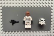 lego Star Wars sw1326 Imperial Stormtrooper minifigure- Female, Dual Molded Helmet with Light Bluish Gray Panels on Back, Shoulder Belts, Medium Brown Head