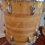 Ludwig 3 ply 70s Butcher Block and LM402 6.5 Supraphonic Snare - Blue Olive Drums Kit Led Zeppelin Image 10