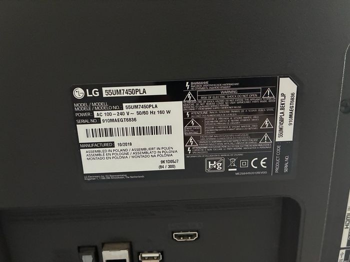 LG 55 4K UHD Smart TV  55UM7450PLA  Excellent Condition
