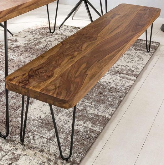 Solid wood dining bench Wooden bench Sheesham or Acacia