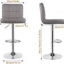 Barstool, Bar Stools Set of 2 PU Leather Swivel Height Adjustable Bar Chairs With Backrest For Breakfast Bar, Counter, Kitchen and Home Barstools (FREE SHIPPING) Image 6