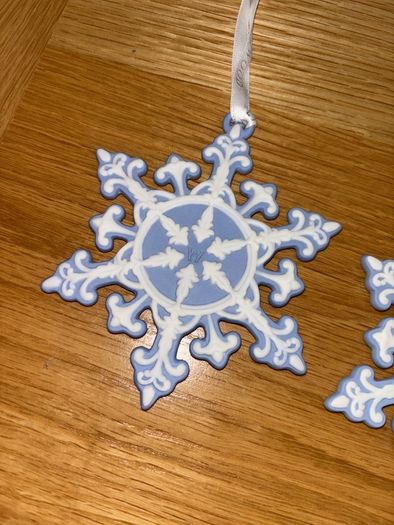 Wedgwood Christmas Tree Blue Snowflake Ornament