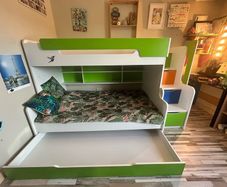 Triple bunk bed with storage