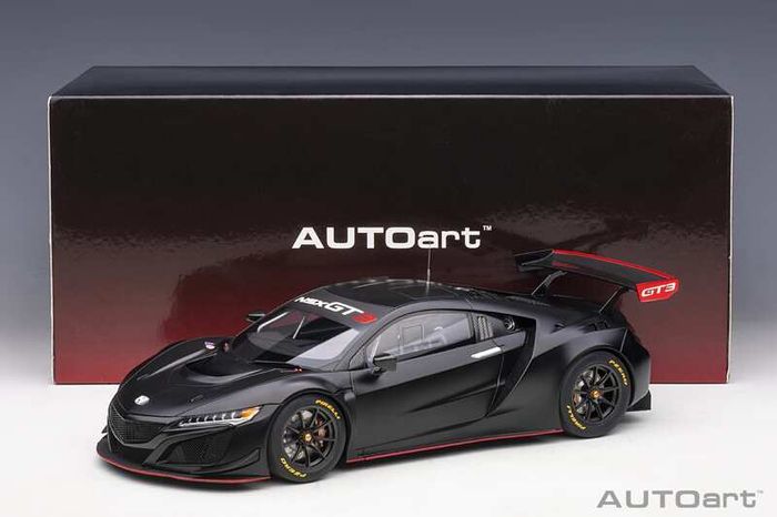 Honda Nsx Gt3 Matt Black - Autoart - 1/18 - New In Box